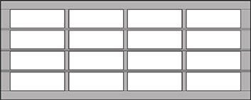 6″ Frame – 16ft wide (4 panels) Modern Glass Garage Door Model 8800 - OTT Garage Doors & Service