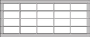 18ft wide (6″ frame) Modern Glass Garage Door Model 8800 - OTT Garage Doors & Service