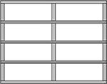 8-9 ft. Wide (2 panel) Modern Glass Garage Door Model 8800 - OTT Garage Doors & Service