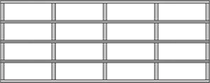 Over 12 ft. wide (3″ frame) Modern Glass Garage Door Model 8800 - OTT Garage Doors & Service