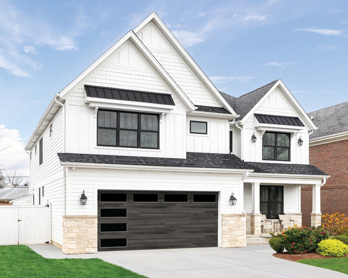 ,Classic Steel Model 8500AG. Carbon Oak Plank Finish, Vertical and Horizontal Clear IV window Wood Grain Impressions™ 8300AG / 8500AG, Albuquerque, NM