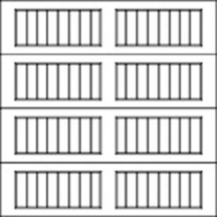 Designer steel 7 ft Ridgefield Panel (2) Designer Steel Garage Doors, Model 8310, Albuquerque, NM
